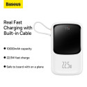 Power Bank BASEUS QPow - 10 000mAh LCD Quick Charge PD 22,5W with cable to Type C white PPQD020102