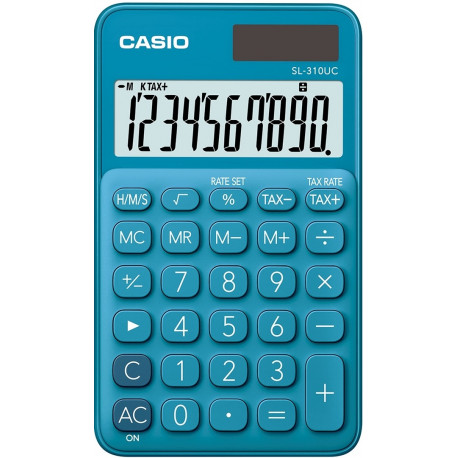CASIO kalkulaator tasku SL-310UC-BU sinine, 10-kohaline ekraan