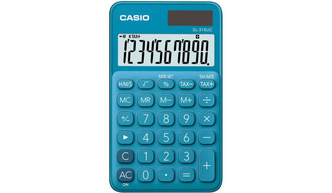 CASIO kalkulaator tasku SL-310UC-BU sinine, 10-kohaline ekraan