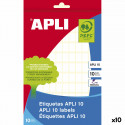 Self adhesive labels Apli 8 x 12 mm Valge 10 Lehed (10 Ühikut)