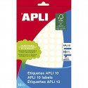 Self adhesive labels Apli Valge Ø 1 cm 10 Lehed (10 Ühikut)