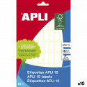 Self adhesive labels Apli 8 x 20 mm Valge 10 Lehed (10 Ühikut)