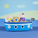 Peppa Pig Grandpa Pig’s Cabin Boat Preschool Toy: 1 Figure, Removable Deck, Rolling Wheels, for Ages