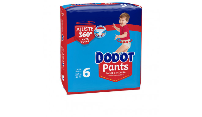 DODOT PANTS pañal-braguita talla 6 15- + kg 27 u