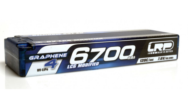 LRP battery 6700mAh 7.6V (2S) 120C/60C HardCase Graphene