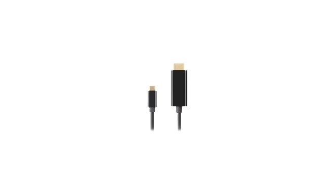 LANBERG Cable USB-C M ->HDMI M 3m 4K 60Hz black