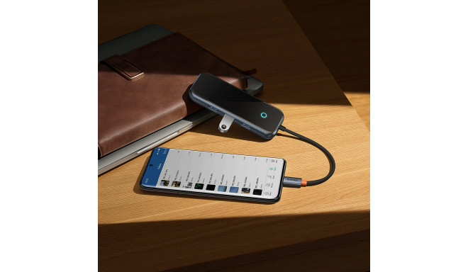 Baseus AcmeJoy 6 pieslēgvietu HUB dokstacija (USB-C uz USB-C PD un datu | 2xUSB3.0 | USB2.0 | HDMI |