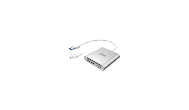 Unitek USB3.0 Multi-In-One alumiiniumist kaardilugeja (koos USB Type-C adapteriga)