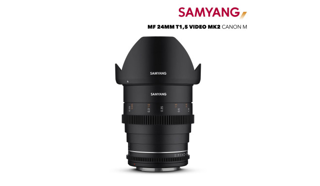 Samyang MF 24mm T1.5 VDSLR MK2 objektiiv Canon M