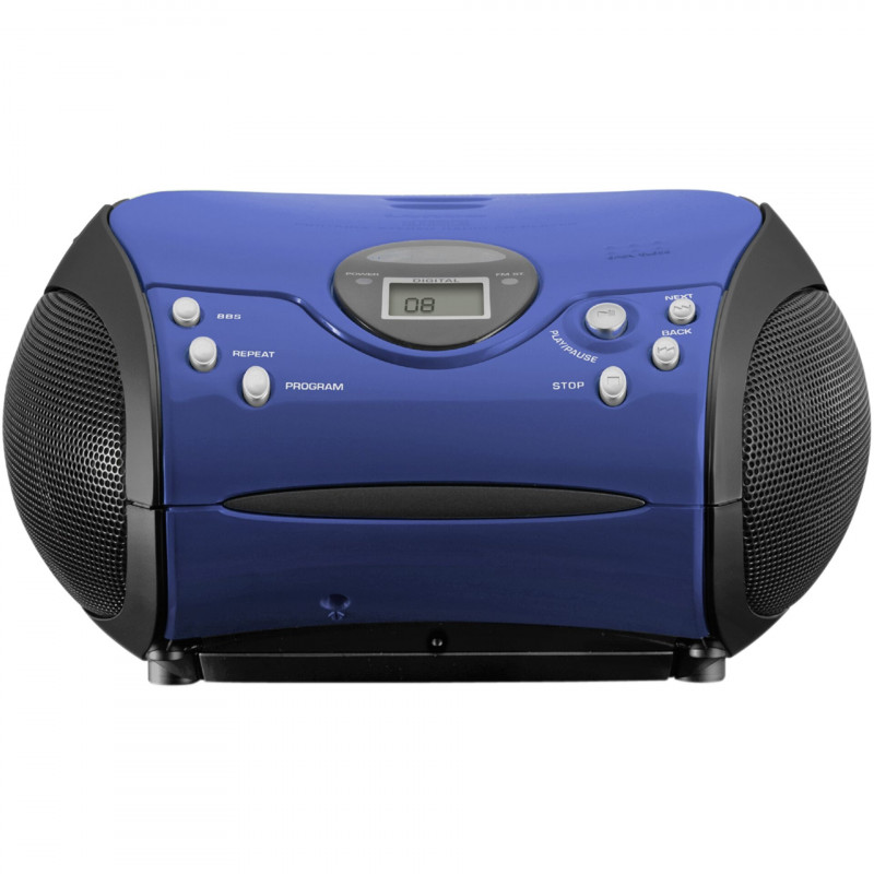 players Photopoint SCD-24, - system blue/black - Radio-CD-cassette Lenco music