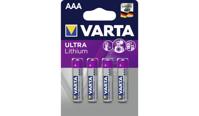 Varta battery Ultra Lithium Micro AAA LR 03 10x4pcs