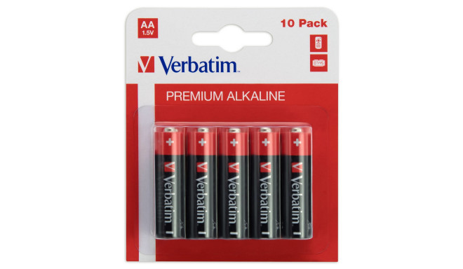 1x10 Verbatim Alcaline battery Migono AA LR 06            49875