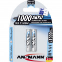 1x2 Ansmann NiMH rech. battery 1000 Micro AAA 950 mAh
