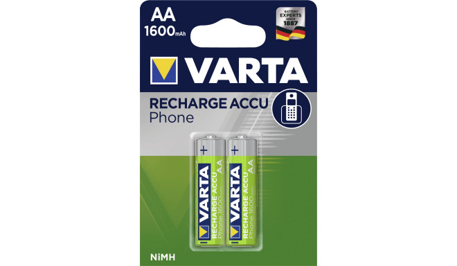 Varta rechargeable battery AA NiMh 1600mAh VPE inner box 10x2pcs