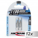 Ansmann rechargeable battery NiMH 1100 Micro AAA 1050mAh 12x2pcs