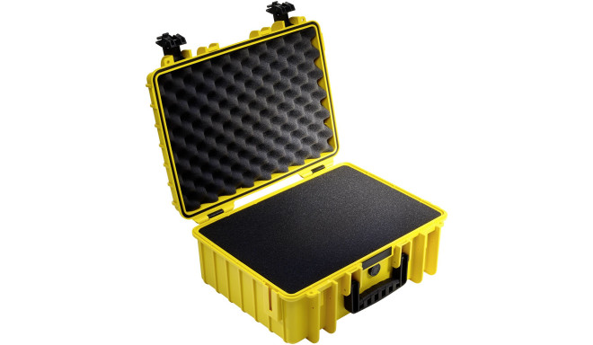 B&W Outdoor Case Type 5000 yellow with pre-cut foam insert