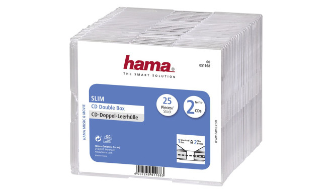  Hama CD box Jewel Case Slim Double 25 pcs (51168)