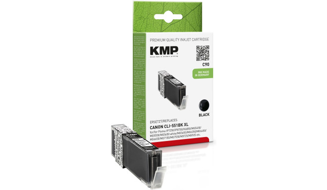 KMP C90 ink cartridge black comp. with Canon CLI-551 BK XL