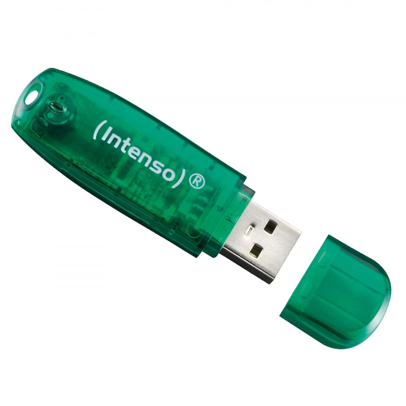 Intenso drive USB 2.0, green USB flash drives - Photopoint