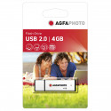 AgfaPhoto flash drive 4GB USB 2.0, silver