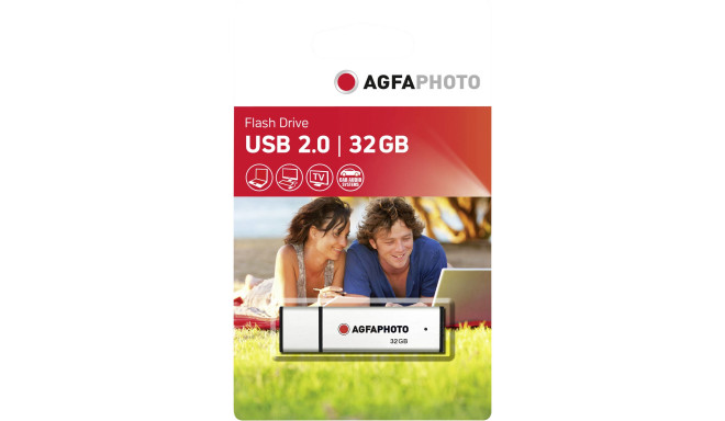 AgfaPhoto flash drive 32GB USB 2.0, silver