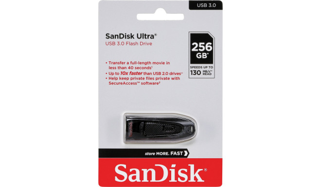 SanDisk Ultra USB 3.0      256GB up to 100MB/s    SDCZ48-256G-U46