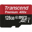 Trascend mälukaart microSDXC 128GB UHS-I 400x Class 10 + adapter