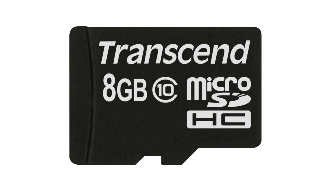 Trascend mälukaart microSDHC 8GB Class 10 + adapter