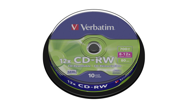 Verbatim CD-RW 700MB 10x 10pcs Cake Box