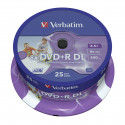 Verbatim DVD+R 8.5GB 8x DL Printable 25pcs Cake Box