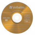 1x5 Verbatim DVD+RW 4,7GB 4x Speed Colour Surface Slimcase