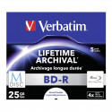 Verbatim BD-R M-Disc 25GB 4x Printable 5pcs Jewel Case