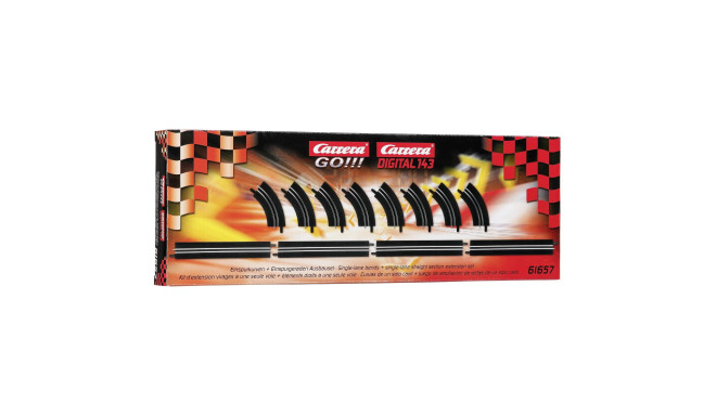 Carrera GO!!!/Digital 143 slot racing accessory Single-Lane Bends/Straight Section Extension (61657)