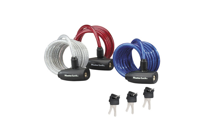3x1 Master Lock 8mm Cable Lock 8127EURTRI