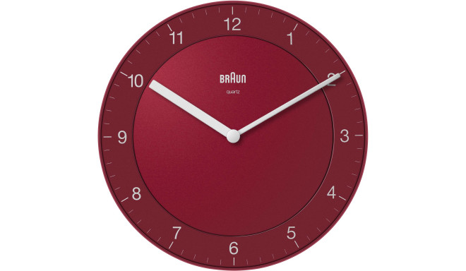 Braun wall clock BC 06 R Quartz, red