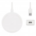 Belkin Wireless Charging Pad 15W USB-C Cable with adaptor white