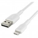 Belkin Lightning Cable 1m, coated, mfi cert, white