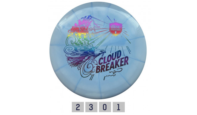 Discgolf DISCMANIA Putter LUX VAPOR Cloud Breaker April Jewels Blue/White 2/3/0/1