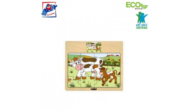 Woody 93010 Eco Wooden Educational Puzzle - C