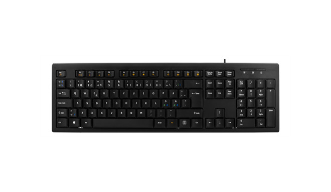 Keyboard DELTACO LT layout, USB, black / TB-626-LT