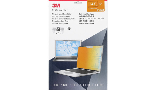 3M screen protector foil privacy filter GF133W9E 13,3", gold