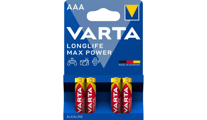 Varta battery Longlife Max Power Micro AAA LR03 4pcs