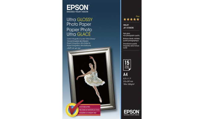 Epson fotopaber A4 Ultra Glossy 15 lehte