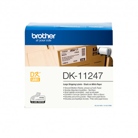 Brother Label Roll DK-11247 Black on White, 10.3 x 16.4 cm, 180 labels per roll