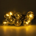 Solar Garland 5,5m +10 LED bulbs filament gold E12 G40 IP44