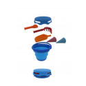COMPACTOYS Pludmales spainis ar smilšu kastes rotaļlietām 7-in-1, zils