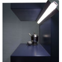 Corner anodized aluminum profile with frosted