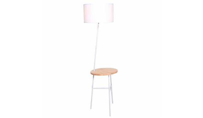 Floor Lamp DKD Home Decor White Brown Polyester Metal Pinewood (40 x 65 x 152 cm)