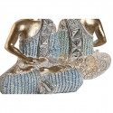 Decorative Figure DKD Home Decor 18,6 x 9,7 x 27 cm Blue Buddha Turquoise Oriental Stripped (2 Units