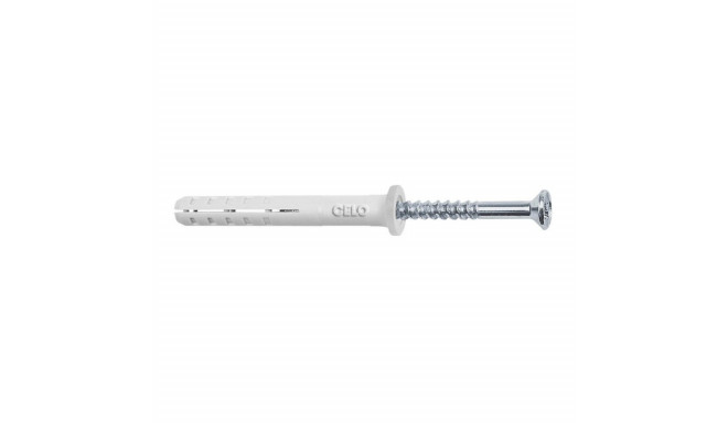 Seinapistikud ja kruvid CELO NP 6 x 40 mm Teras Lame pea Tsingitud (100 Ühikut)